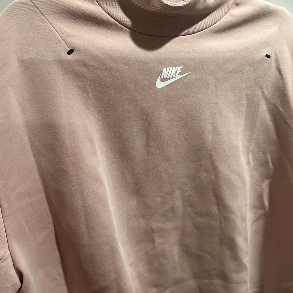Nike Small Rose Pink Cropped Mock Neck Sweatshirt Like New - Picture 6 of 7